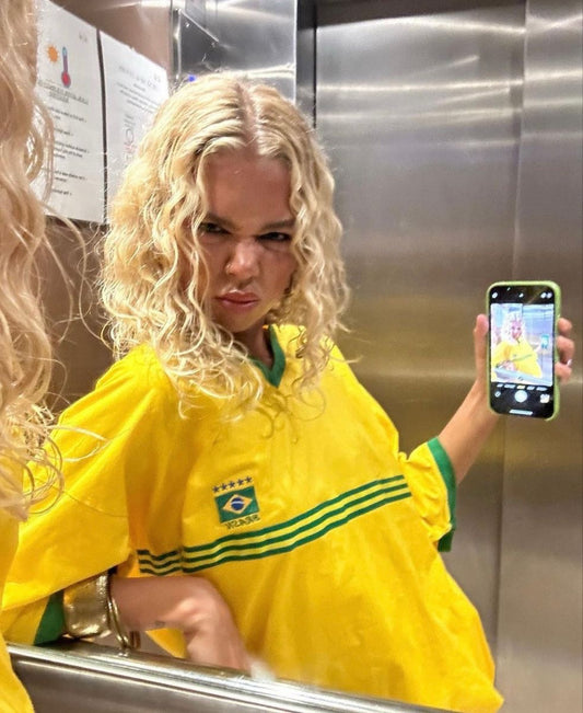 Vintage Striped Brasil Oversized Unisex Jersey