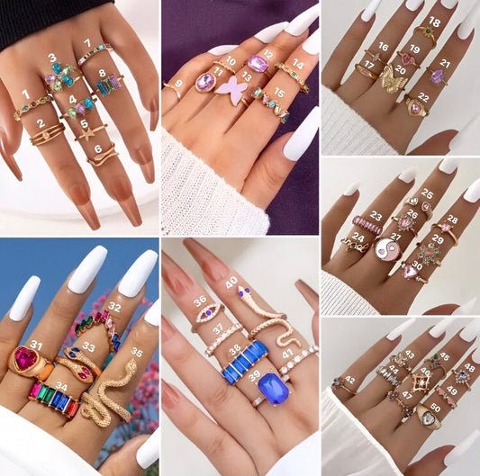 Colorful Crystal Rings