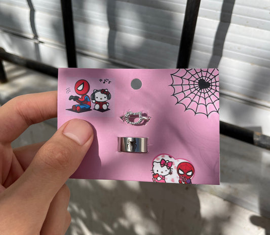 Spider & Hello Kitty Rings