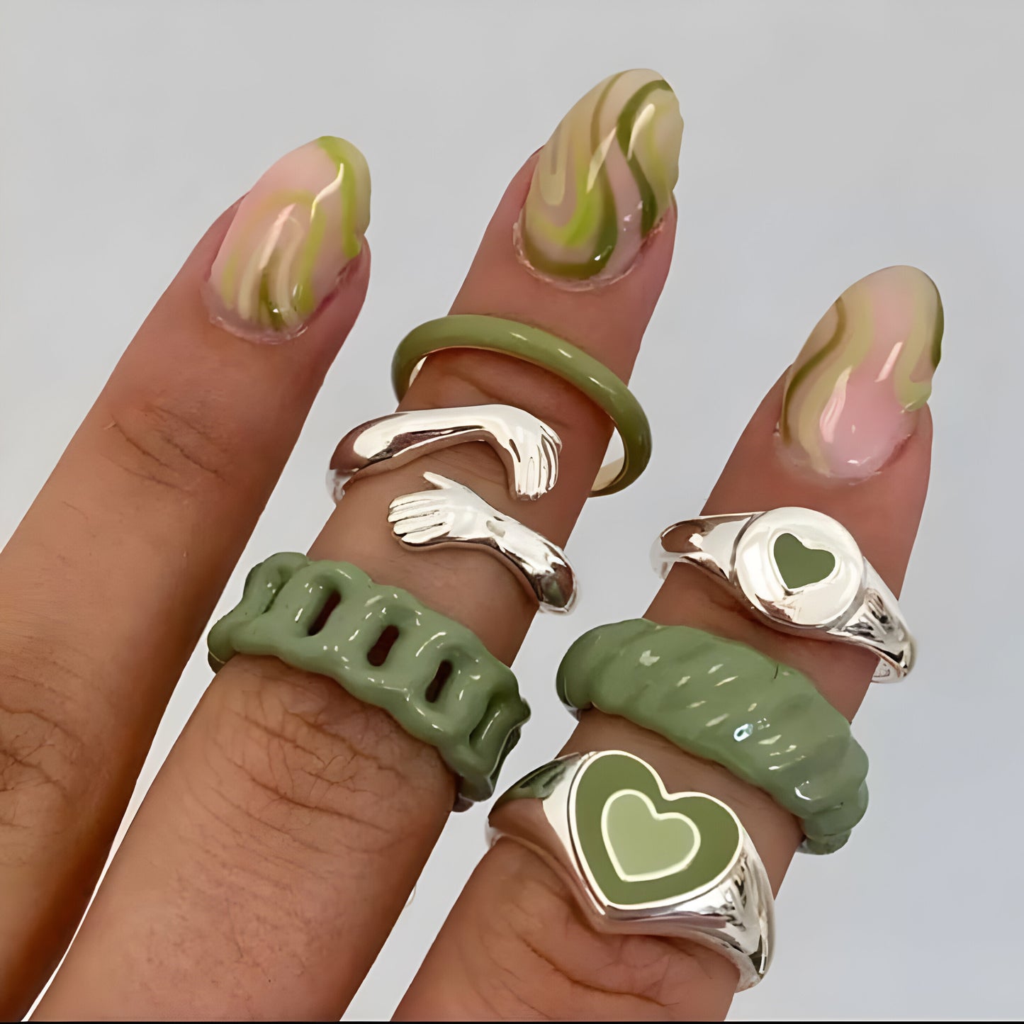 Cute Green Rings