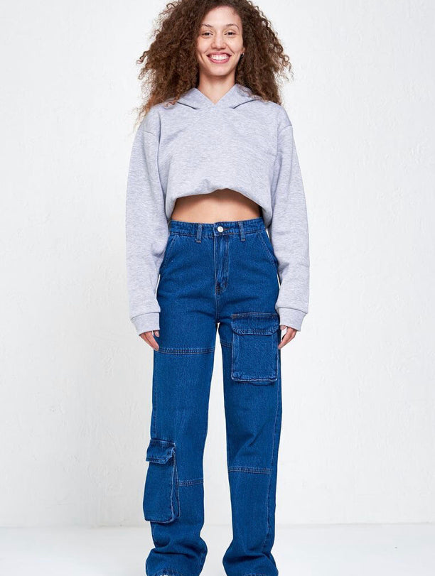 Blue cargo jeans
