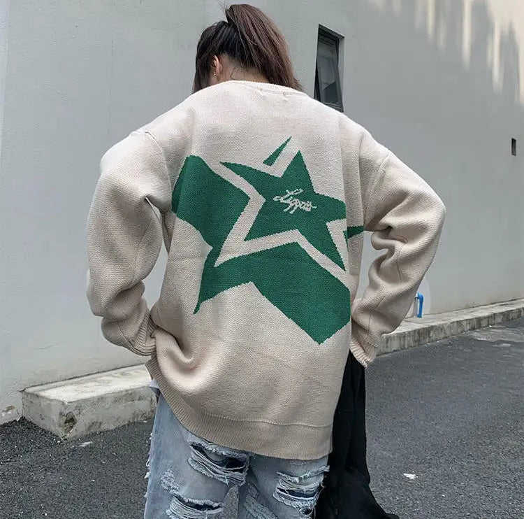 Unisex oversized star sweater