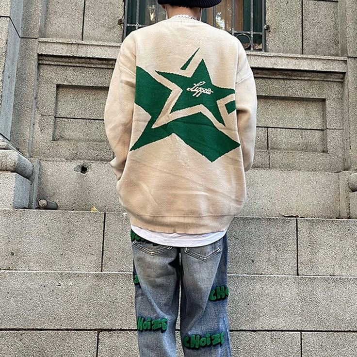 Unisex oversized star sweater