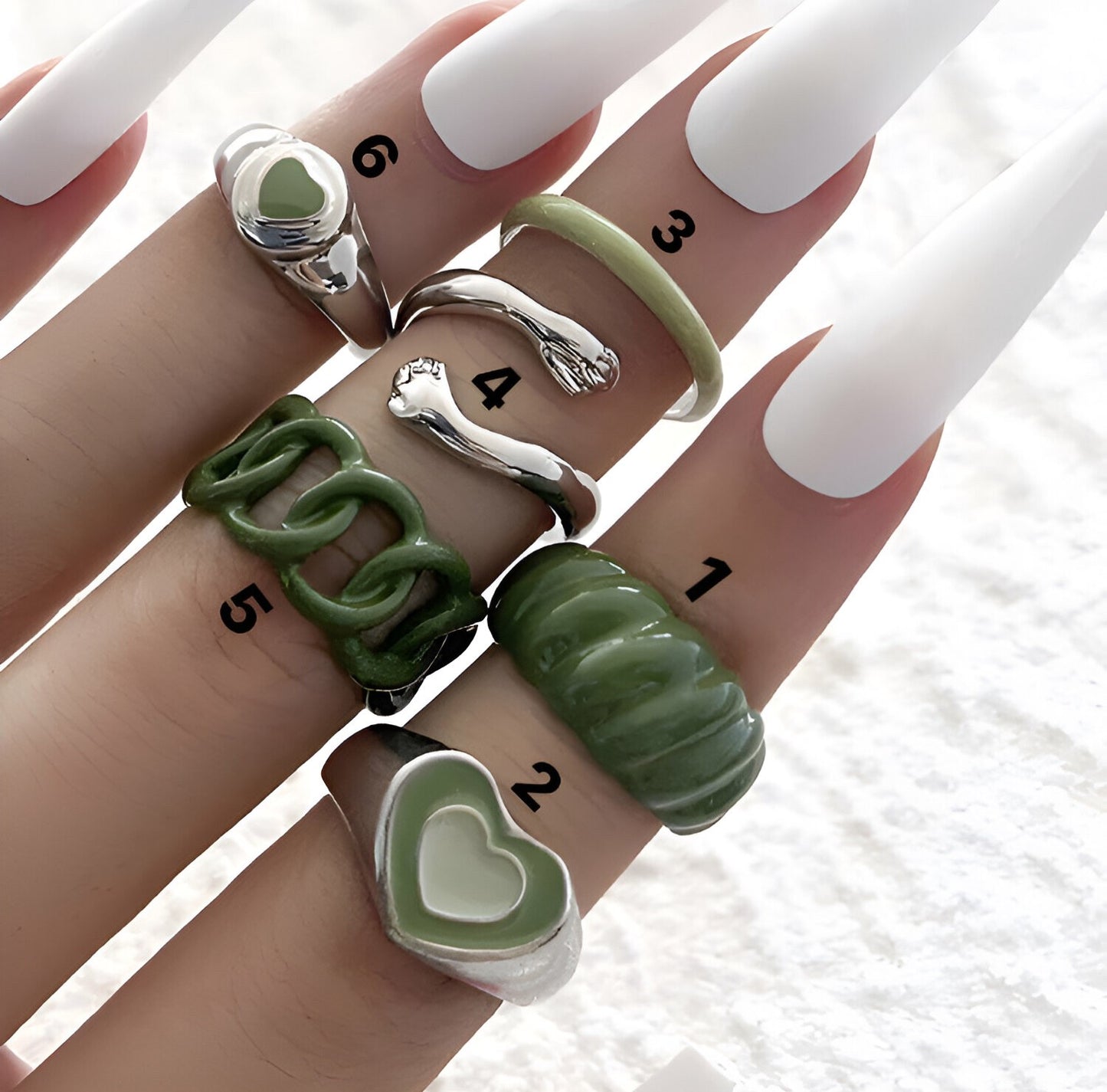 Cute Green Rings