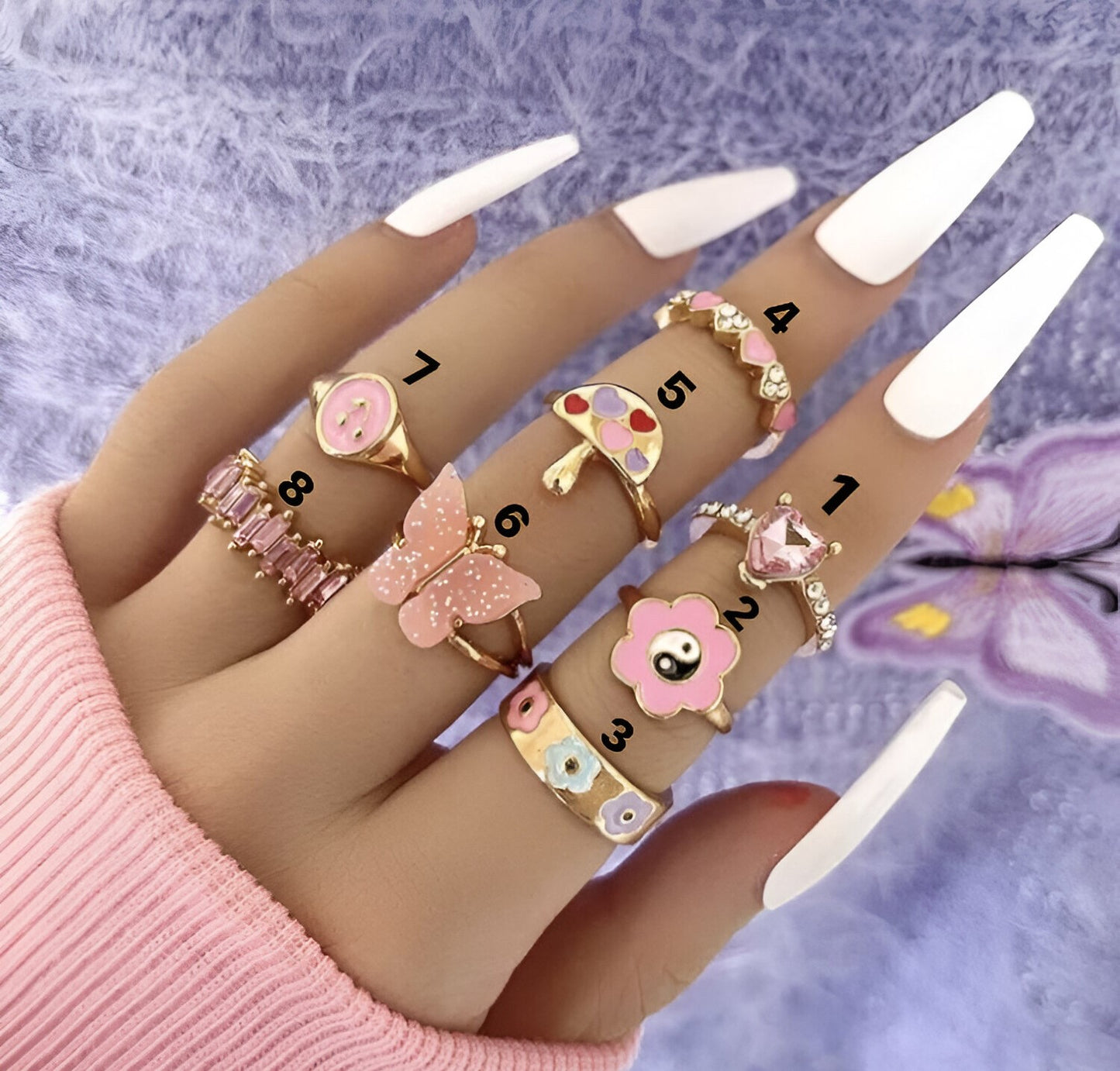Cute Pink Rings