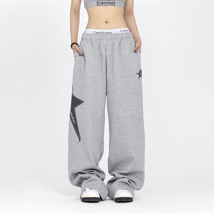 Oversized Street Style Star Sweatpants (Unisex)