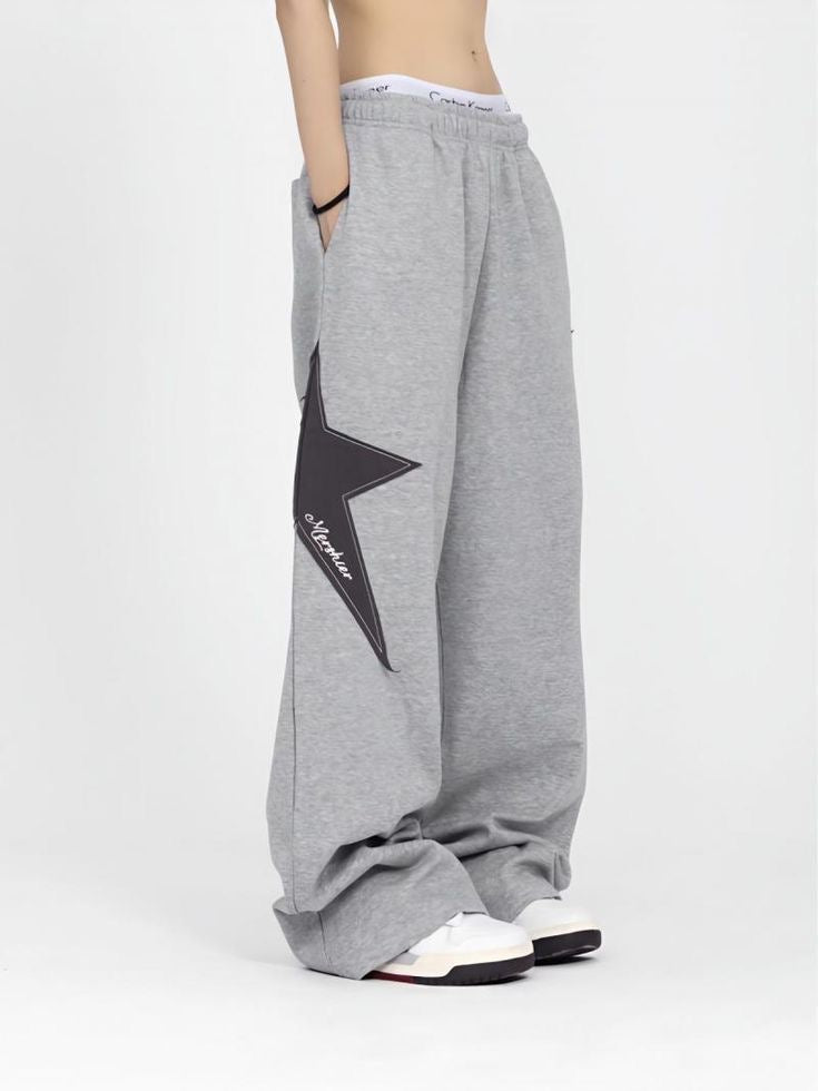 Oversized Street Style Star Sweatpants (Unisex)