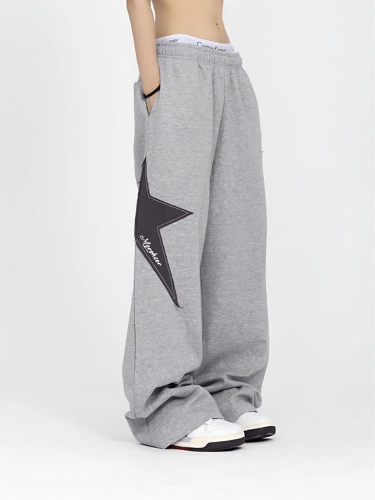 Oversized Street Style Star Sweatpants (Unisex)