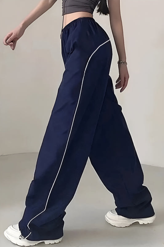 Navy Blue Y2K Vintage Streetwear Baggy Sweatpants