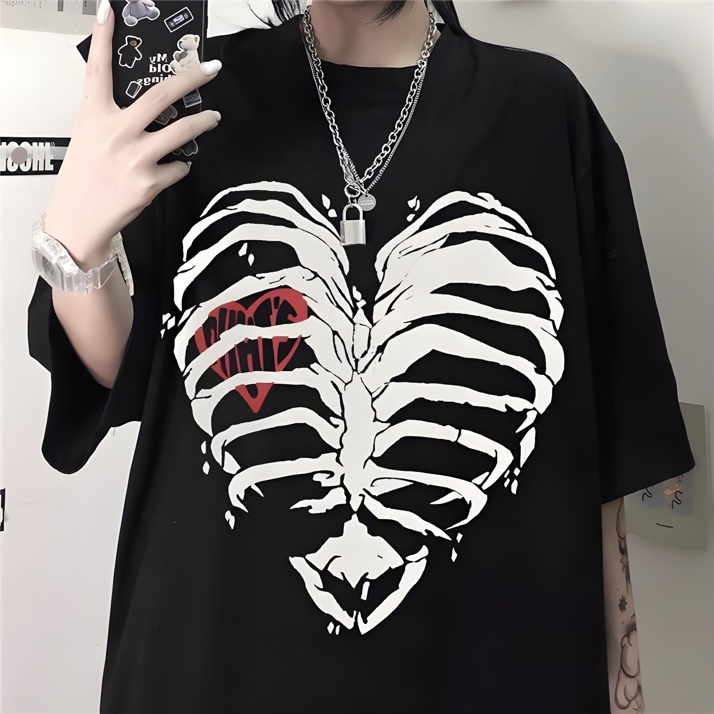 Oversized Short sleeve Skeleton T-shirt