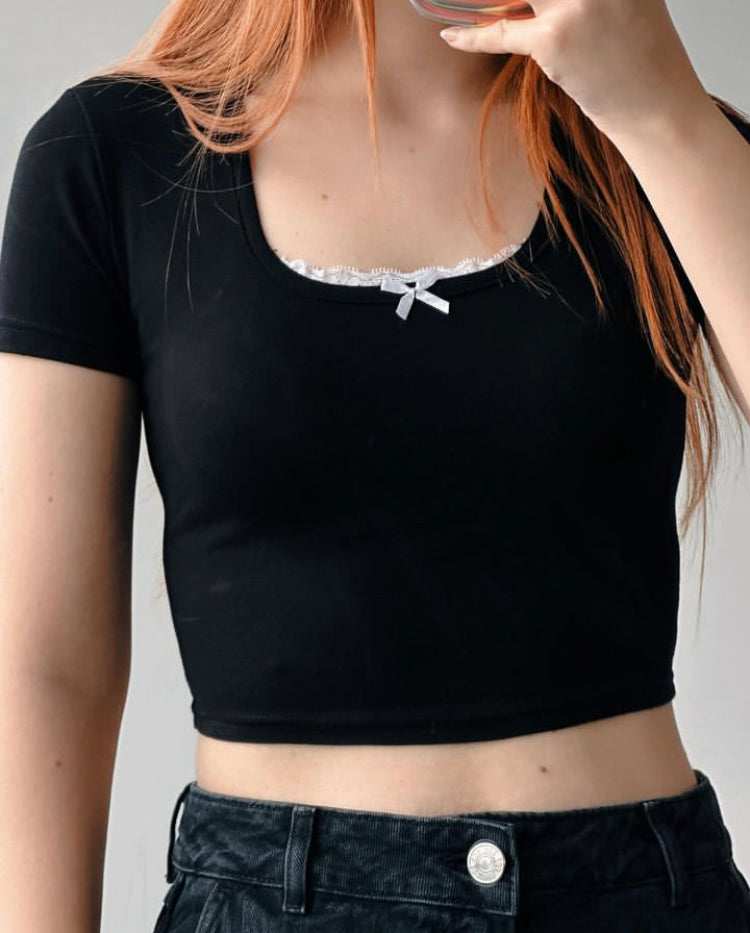 Cute Papillon Crop Top