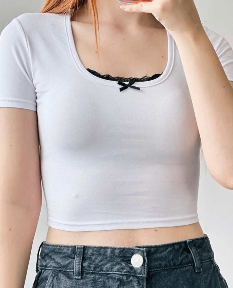 Cute Papillon Crop Top