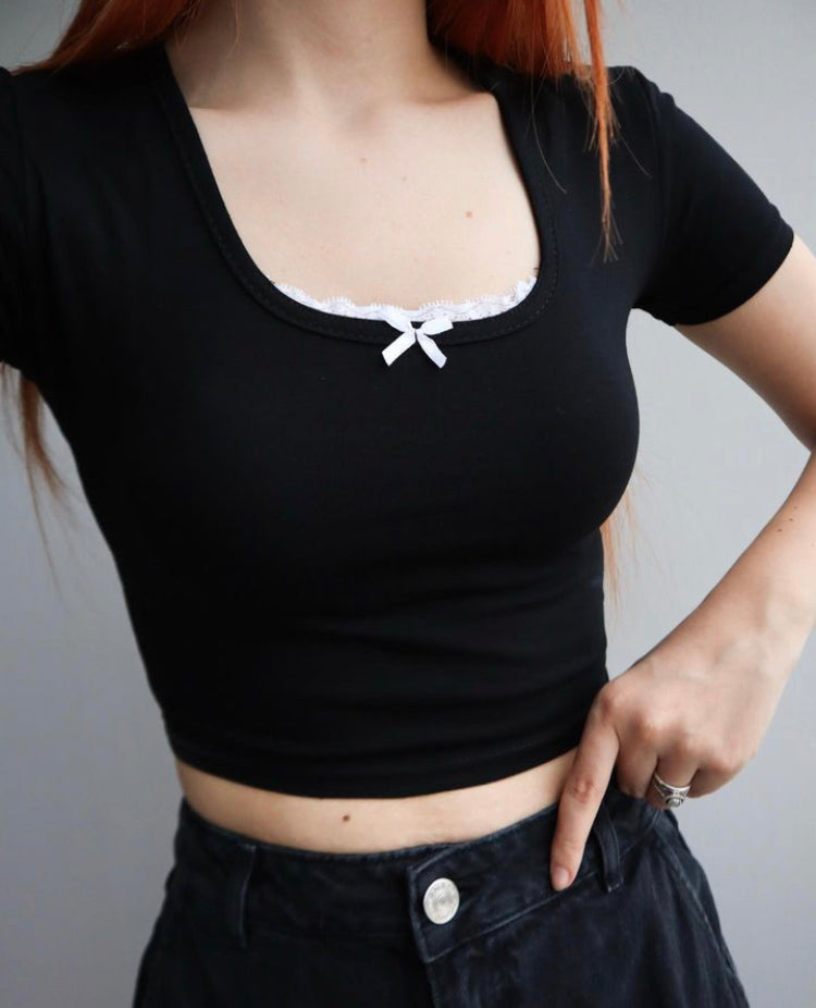 Cute Papillon Crop Top