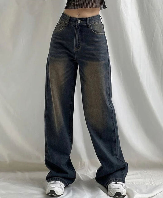 Brown-Washed Oversized Baggy Jeans