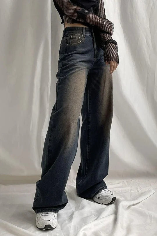 Brown-Washed Oversized Baggy Jeans